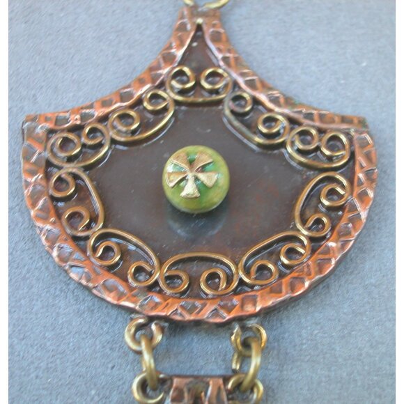 Vintage Mexican Aztec/Mayan Face Pendant Necklace - Picture 3 of 6